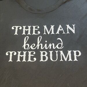 Sports‎ -Tek  Men's Funny T-Shirts Large The  Man Behind the Bump Dad Pregnancy